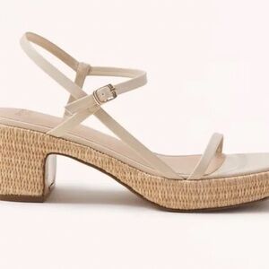 Abercrombie and Fitch Retro Strappy Platform Sandal, White